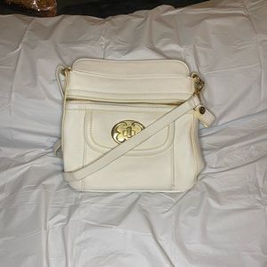 Emma Fox Cream/White Leather Crossbody